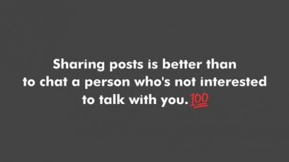 Share post is better than
